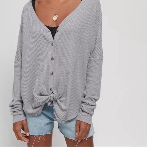 Urban Outfitters Out From Under Jojo Oversized Thermal Shirt - Picture 1 of 8